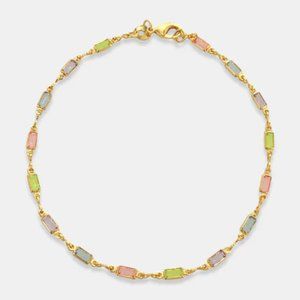 NEW 18K Gold Filled CZ Cubic Zirconia Ankle Bracelet Anklet